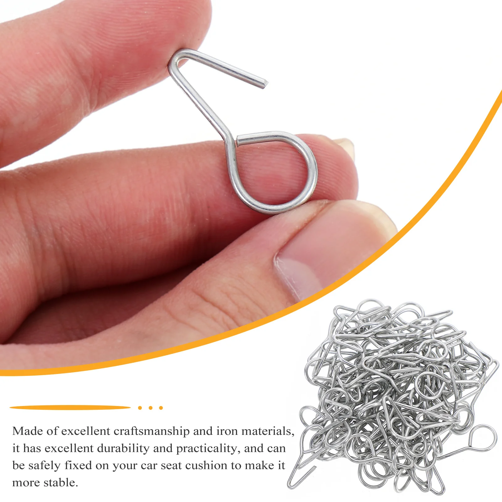 

100pcs Car Hooks S Shaped Steel Fixing Hanger For Seat Cushion Fastener Durable Auto Hook Multi-Functional Car Seat Cover