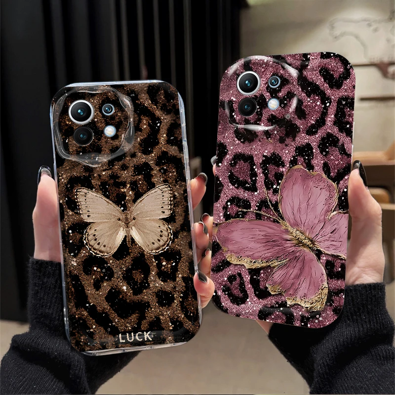 เคสโทรศัพท์ลายสัตว์ ลายผีเสื้อ ลายเสือดาว สำหรับ Xiaomi 14T 13T 12T Pro Mi 15 14 Ultra 13 12 11 Lite 5G NE 10 12X 12S 11i 11X Pro