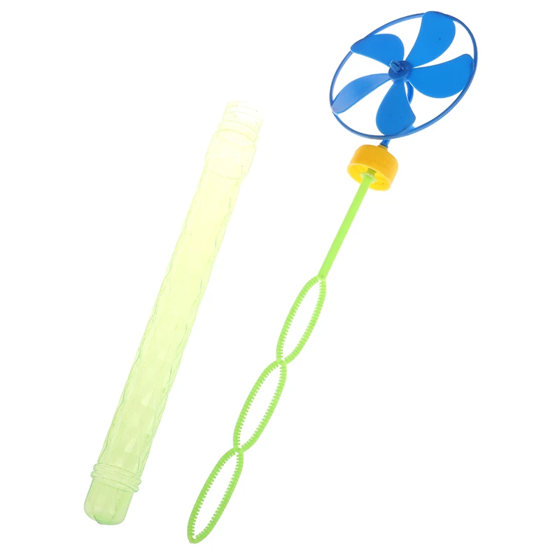 1Pc Vijf-Blad Windmolen Multicolor Bubble Stick Strand Kleur Zeep Bubble Spray Bubble Stick Voor Kinderen Speelgoed