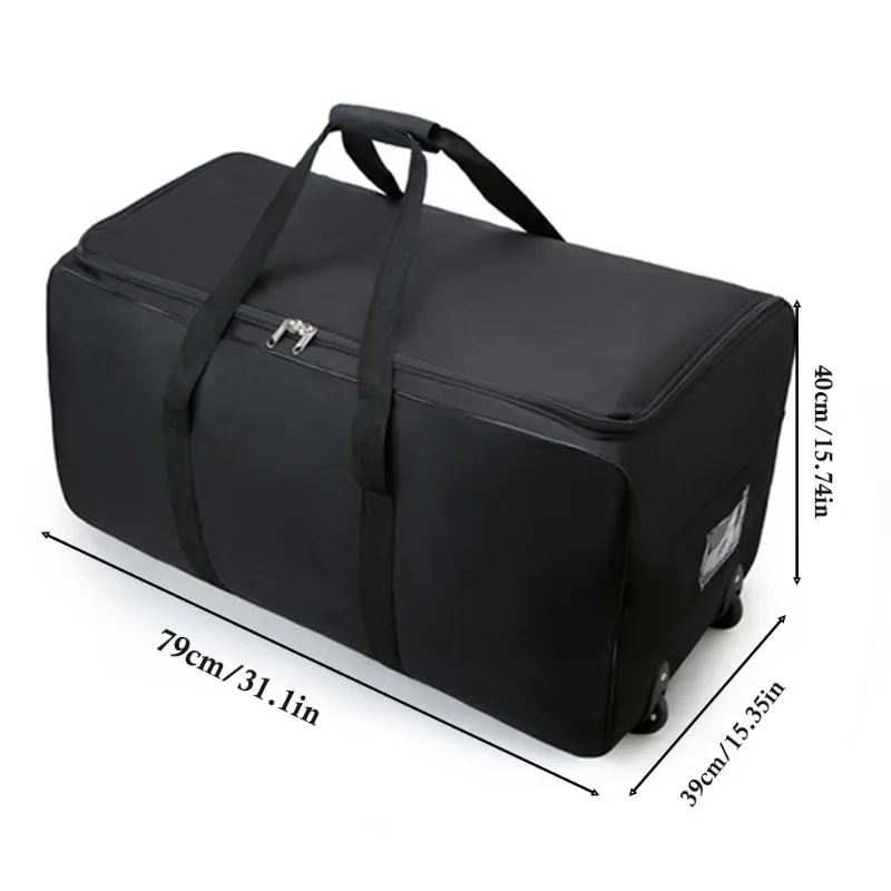 New Extra Large Oxford Fabric Travel Suitcase, Foldable Duffel Bag with Universal Wheels, Spacious & Durable for Airline Travel