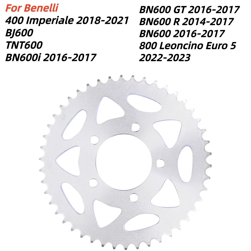 525 46T Motorcycle Rear Sprocket For Benelli 400 800 Imperiale 2018-2023 BJ600 TNT600 BN600i BN600 GT R BJ TNT BN 600 2016-2017