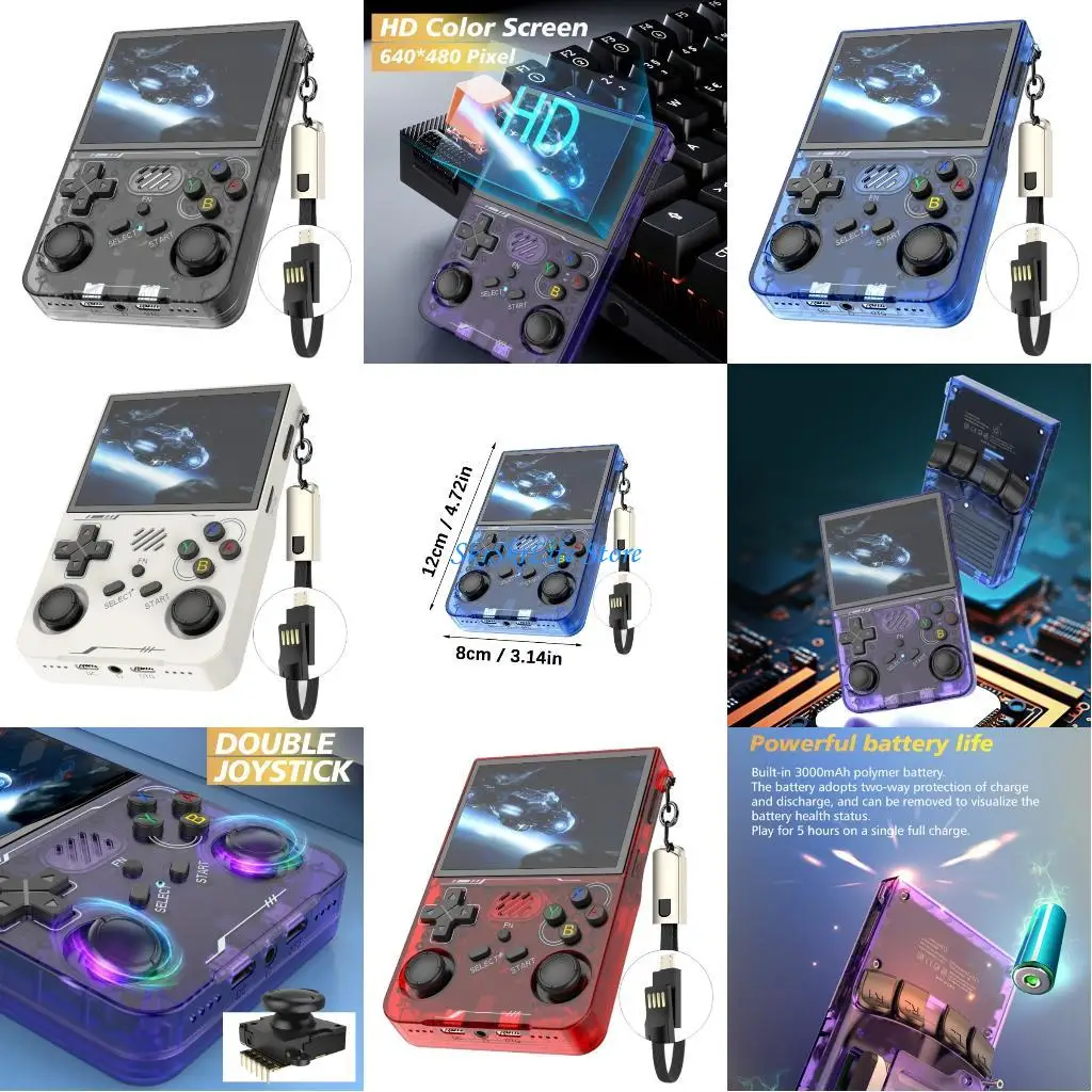 

E65E R36XX Handheld Gaming Device Feature Two Control Sticks Integrated Wireless Multiplayer Support Open Source Platform