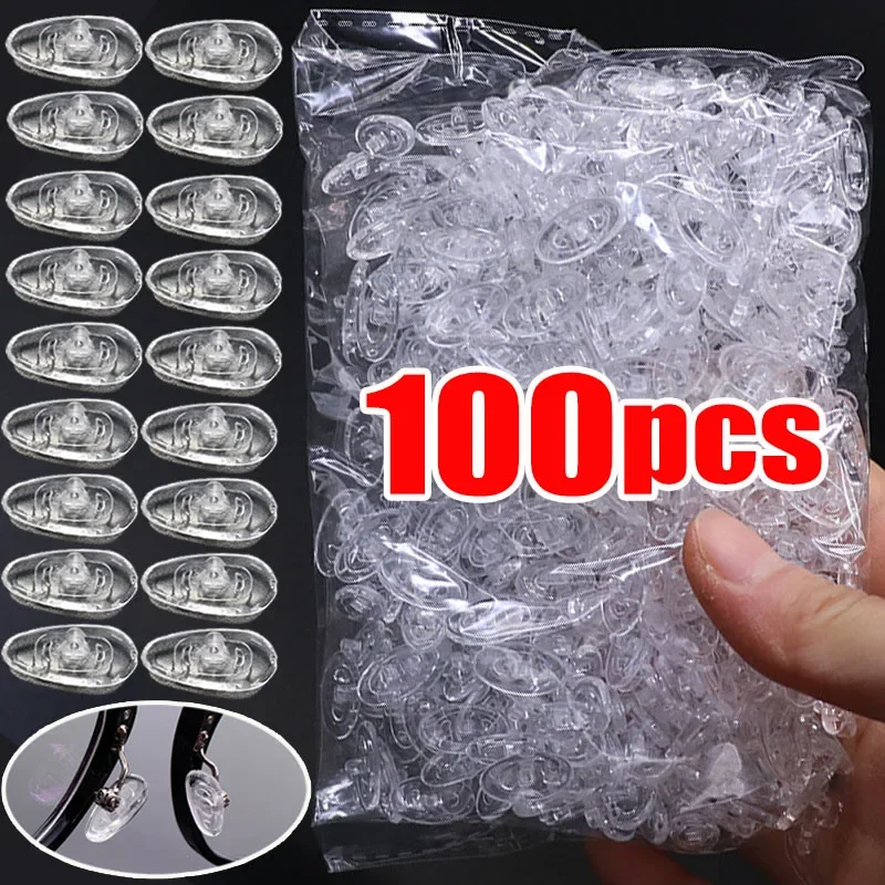 DIY Air Chamber Clear Oval Eyeglass Nose Bracket Silicone Nose Pads Eyewear Bracket Anti-drop Sunglasses Glasses Accessories