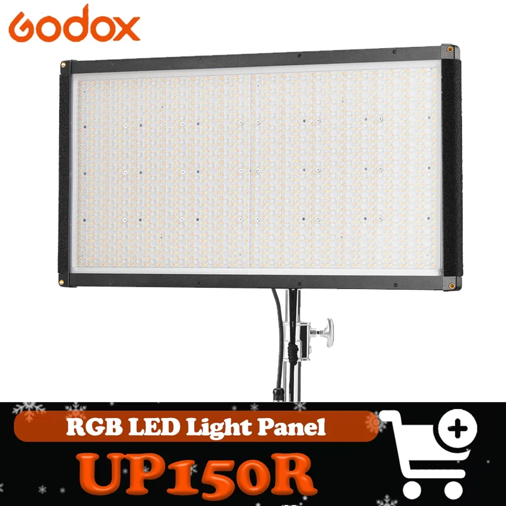 

Светодиодная панель Godox UP150R 1800-10000K RGB с полноцветной подсветкой, тонкий дизайн, встроенные 14 специальных эффектов