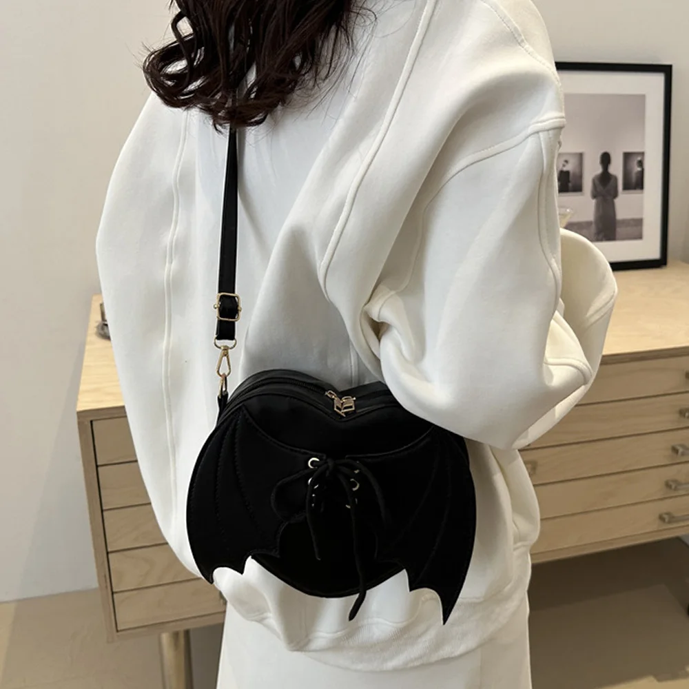 Korean-style Ins fashionable cute girl's bag 2026 new style simple small square bag personalized batwing shoulder messenger bag view 2