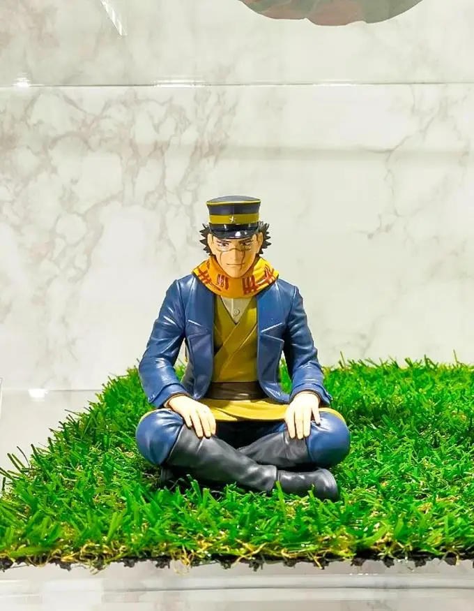 오리지널 세가 일본 애니메이션 골든 카무이 언데드 스기모토 사이치 앉아있는 자세 인스턴트 누들 데스크탑 장식 모델 피규어