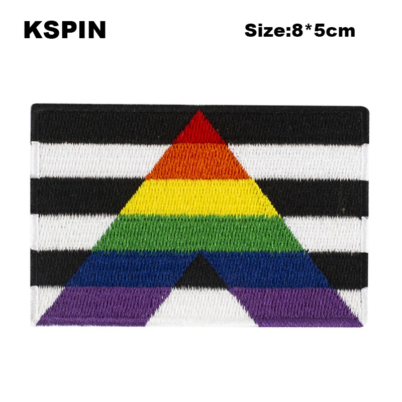 Rainbow pride Embroidery Patches Iron on Saw on Transfer patches Sewing Applications for Clothes in Home&Garden