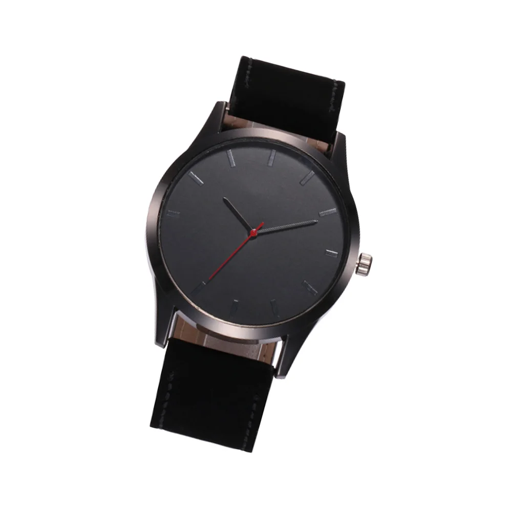 

Men's Watch Black Large Dial Band Analog Quartz Wristwatch for Business Daily Wear Elegant Precision Timepiece Mens