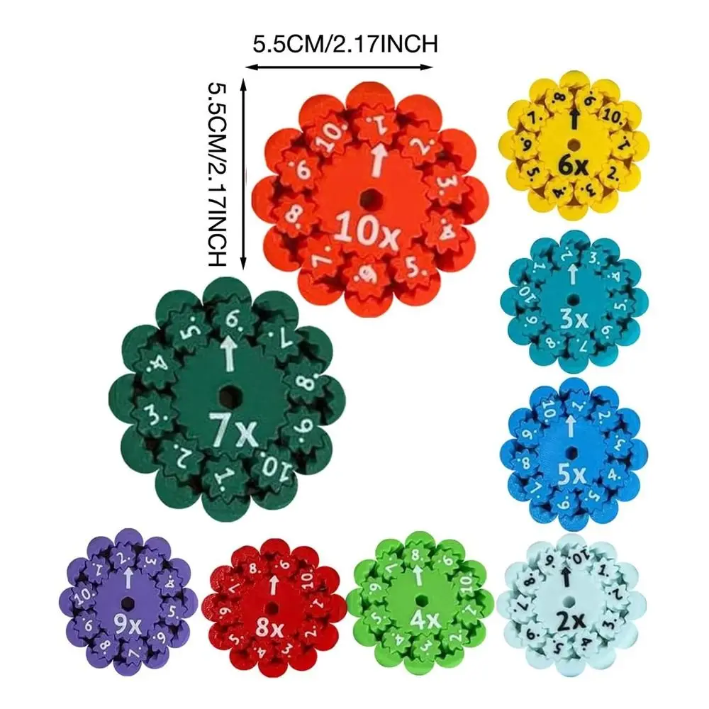 9/18pcs pädagogische Mathe Zappeln Spinner Intelligenz Entwicklung Zappeln Spielzeug Lernen Mathe Mathe Spiele Fakten Spinner