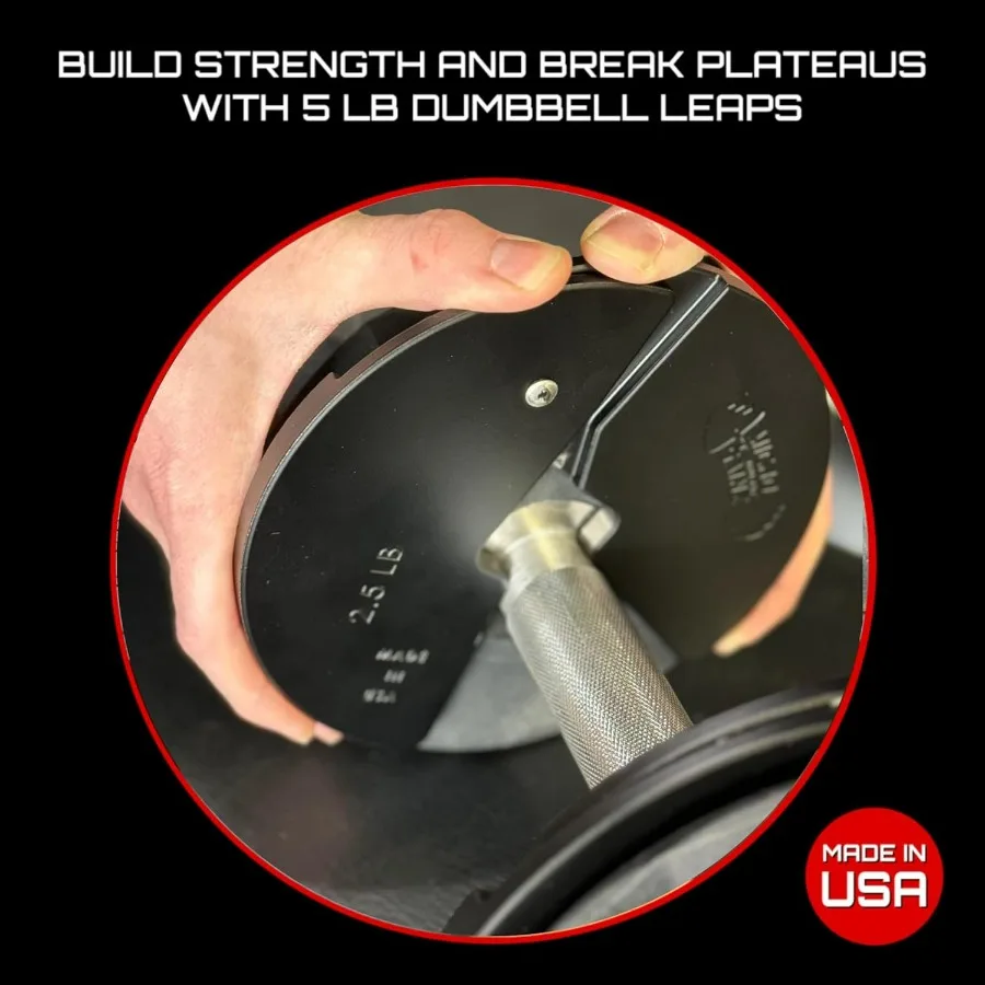 لوحة وزن Micro Gainz Dumbbell كسور 2.5 رطل مثالية للتحميل الصغير في تدريب القوة وتمارين المقاومة 2 فطيرة #3