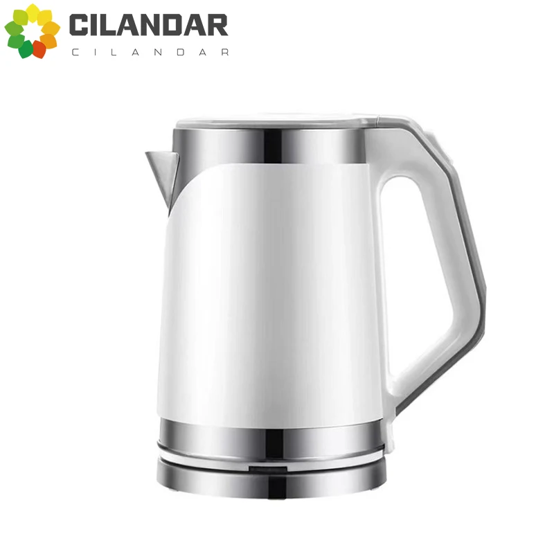 Household 2L Large Capacity Electric Kettle 304 Stainless Steel Double Layer Protection Quick Boiling Water Kettle