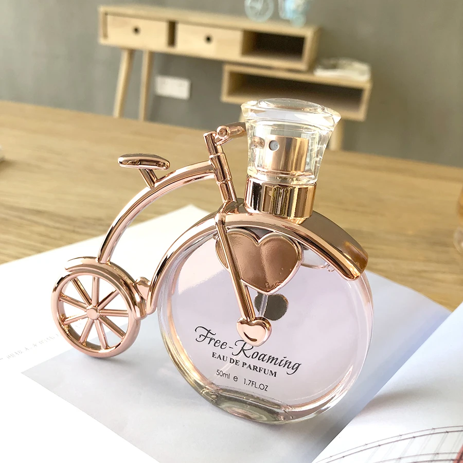 50ML 1.7FL.OZ Perfume Original caprichoso forma de bicicleta Eau de Parfum para mujeres Floral afrutado Idea duradera regalo romántico