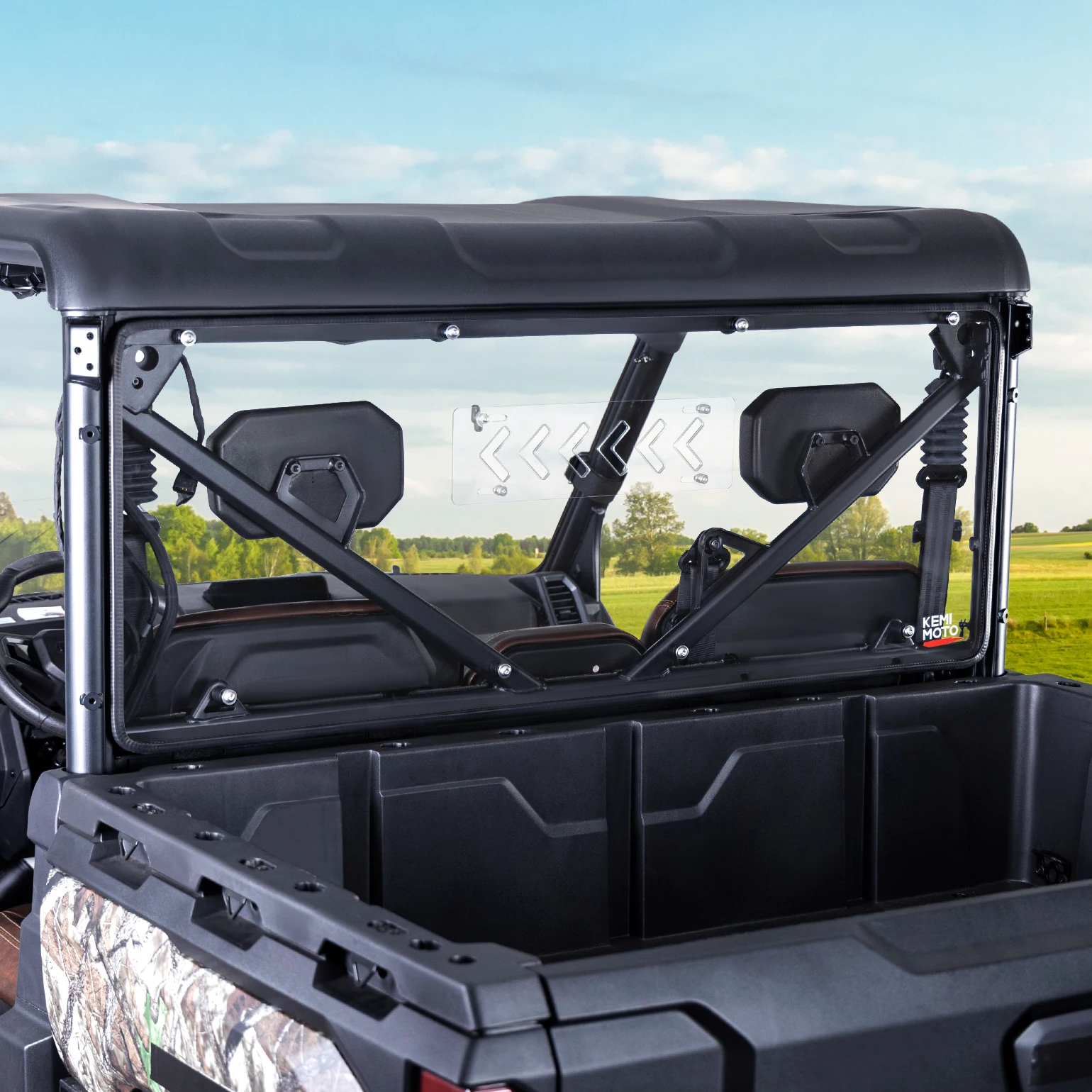 

Совместим с CFMOTO UFORCE U10 Pro и XL Pro Highland 2025 2-в-1 Вентилируемое заднее лобовое стекло Прозрачное заднее окно ПК