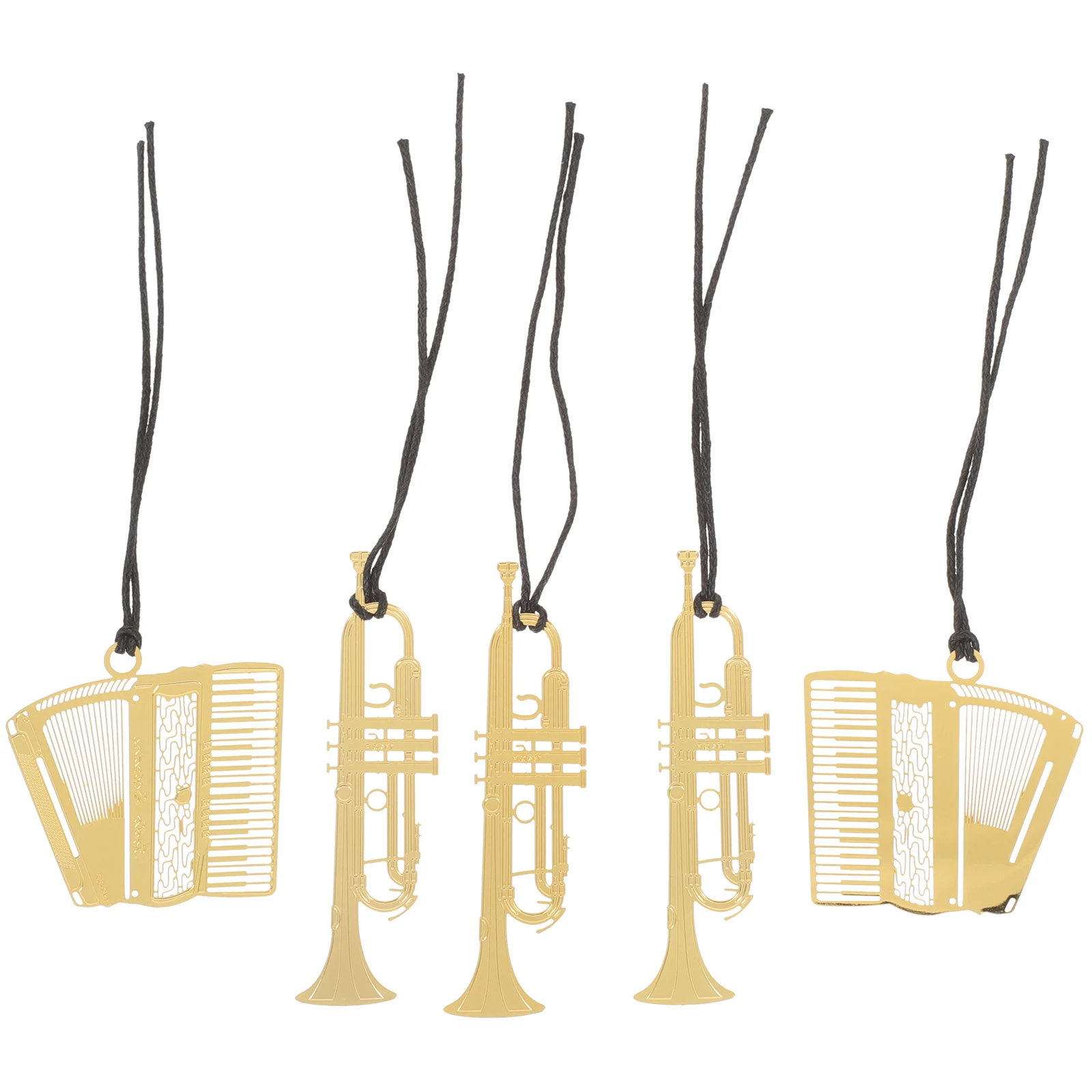 Metal Bookmark Page Markers Creative Fashion Decorative Marks Musical Instruments Gift