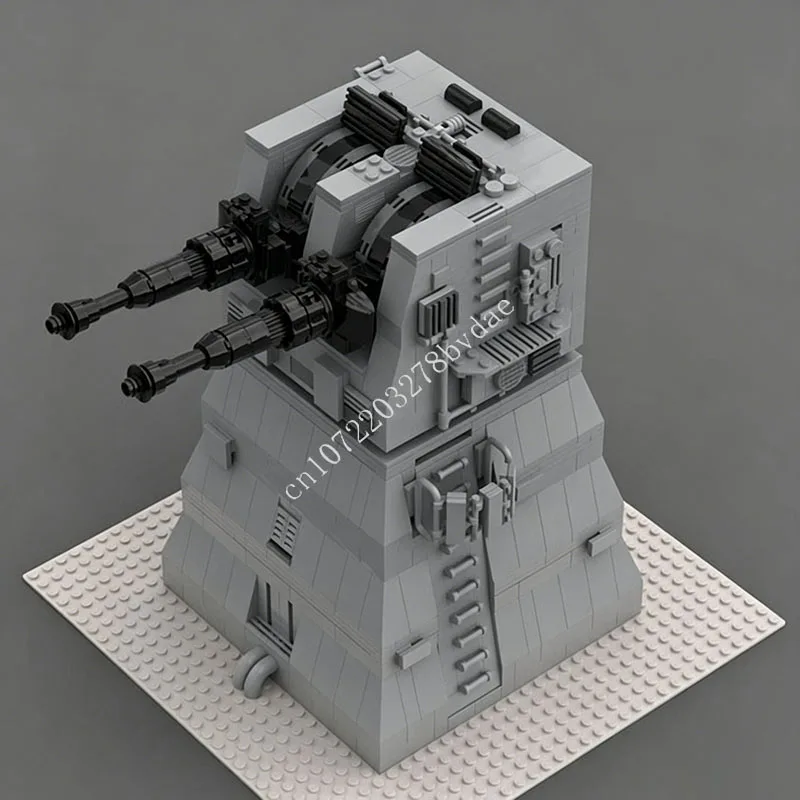 1509 PCS Sci-Fi Defense Turret Building Blocks Assembly Model Creative Educational Toy Collection Gift for Adult Home Decoration