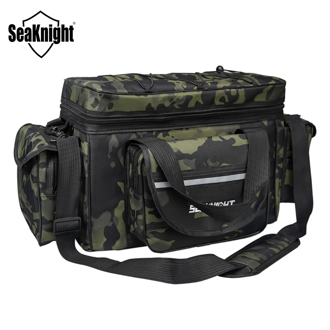 SeaKnight Brand SK003 22L Large Fishing Bag Waterproof Nylon Multifunctional Fishing Tackle Pack Outdoor Shoulder Bag 50*27*28cm