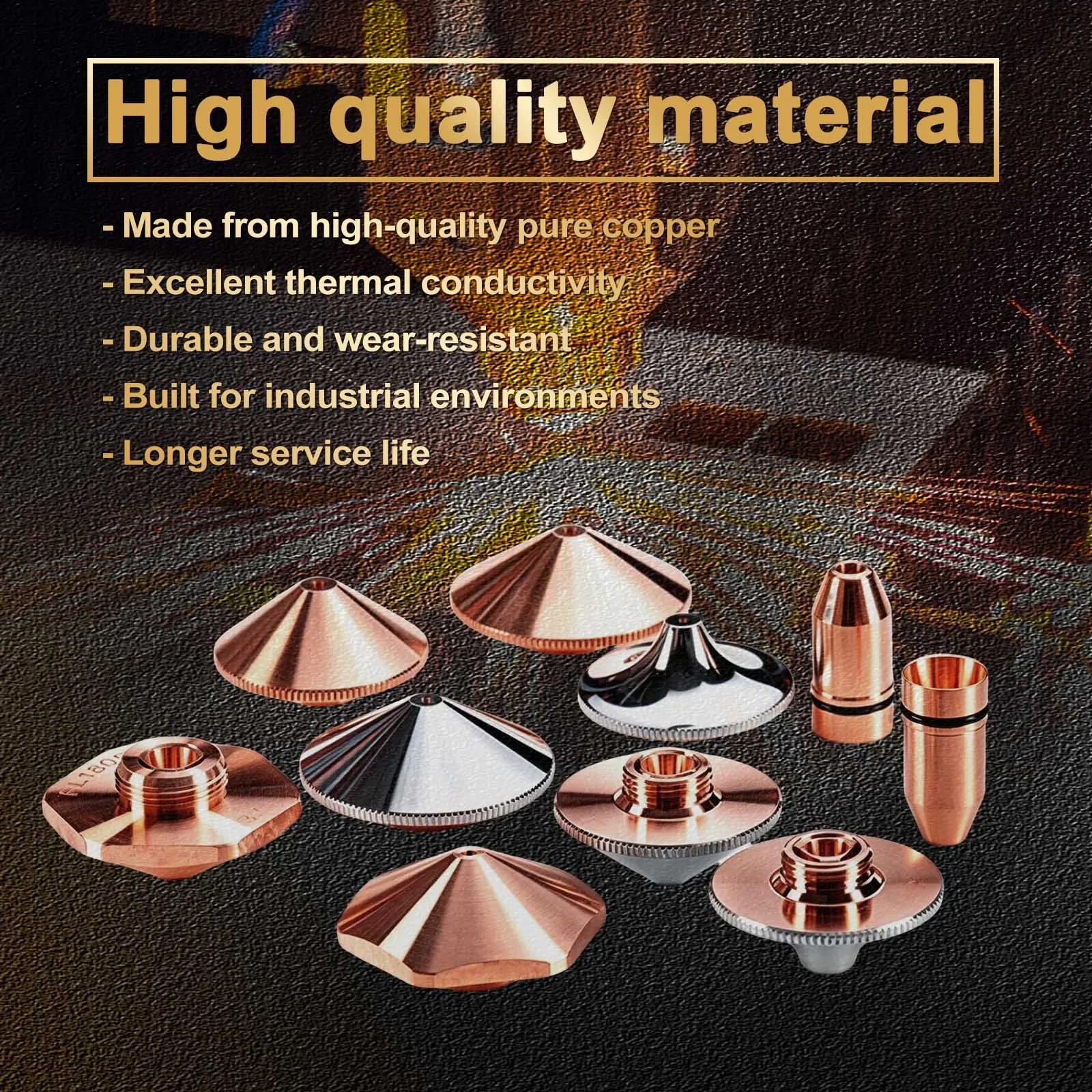 10PCS High Speed Laser Nozzles D28 D32 Single Double Layers Chrome for BOCHU Raytools Bodor Precitec WSX HSG HANS