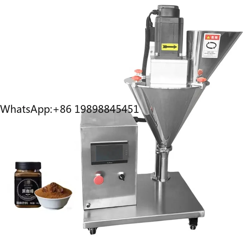 

Food Cosmetic Powder Screw Filling Small Bags Pouch Glass Plastic Vial Bottle Semi Automatic Filling Machine Powder