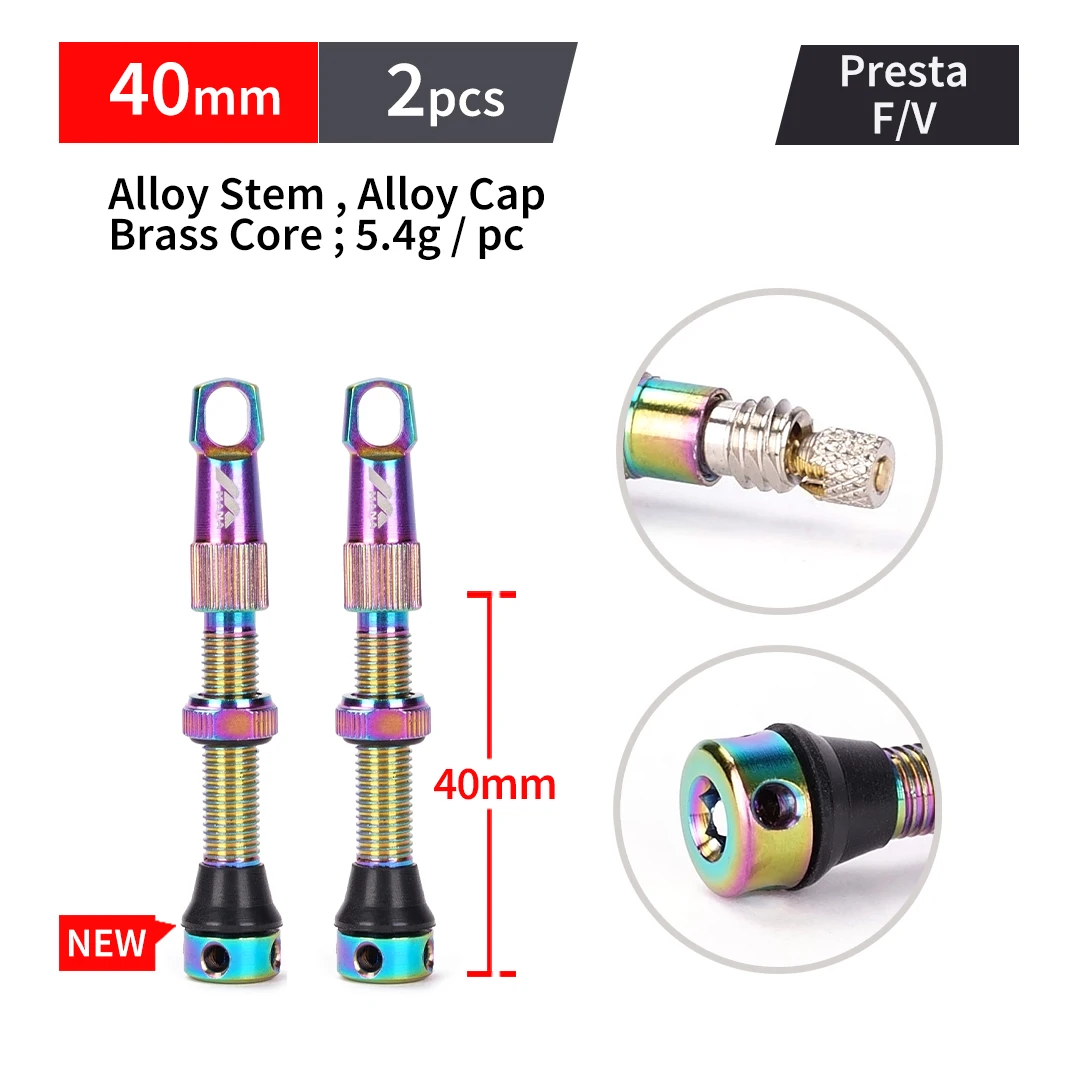 MANA 1 Paar Fiets Presta Ventiel 40/53/63/78/100mm 7075 Aluminium Voor Tubeless Road/MTB/Gravel Bike-ELITEWHEELS Ventiel