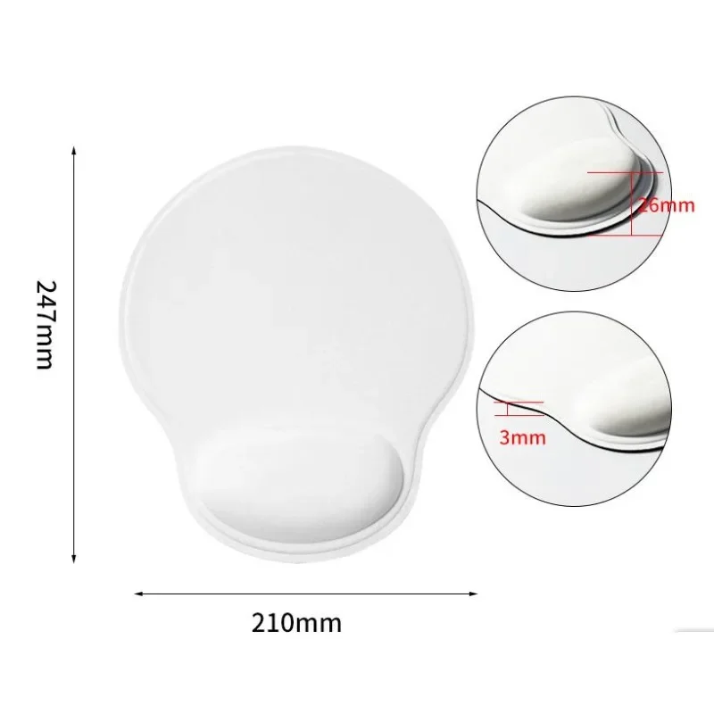 Imagem -02 - Cartoon Office Thicken Mousepad Suporte de Pulso Silicone Comfort Soft Pad para Casa 1pc