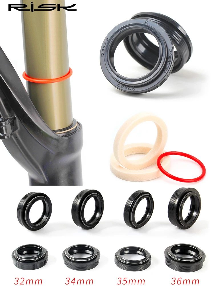 AliExpress RISK Mountain Bike Suspension Front Fork Dust Seal Oil Sponge Ring 32 34 mm 35mm 36mm MTB Bicycle Fork Inner Tube Dust Seal Tool