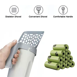 Cat Litter Shovel with Storage Bucket Pet Cat Supplies Filter Clean Toilet Garbage Picker Litter Box Cleaning Tools