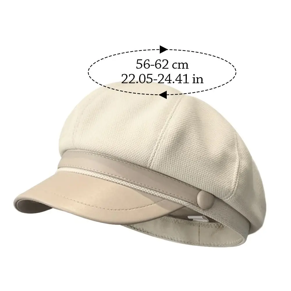 قبعة بيريه شتوية صوفية قابلة للتعديل، قبعة عتيقة قابلة للتنفس لموزع الصحف، قبعة يقطين دافئة وأنيقة للنساء