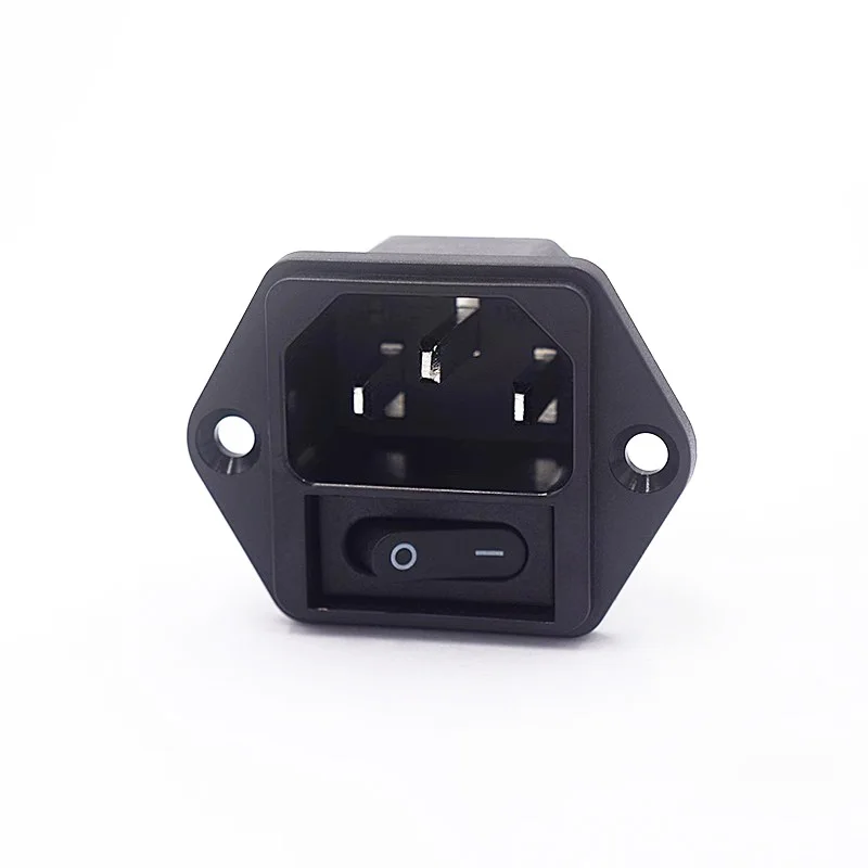 HD-901 T-shaped dual-purpose AC socket with anti-touch feature and ear-catching chassis holder 15A 3C KC UL certification