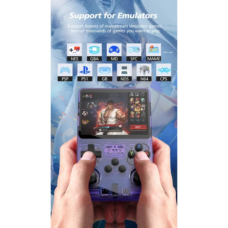 2026 R36S ريترو وحدة تحكم ألعاب فيديو محمولة 3.5 بوصة IPS شاشة لاعب طفل المحمولة جيب مشغل فيديو ألعاب نظام Arkos
