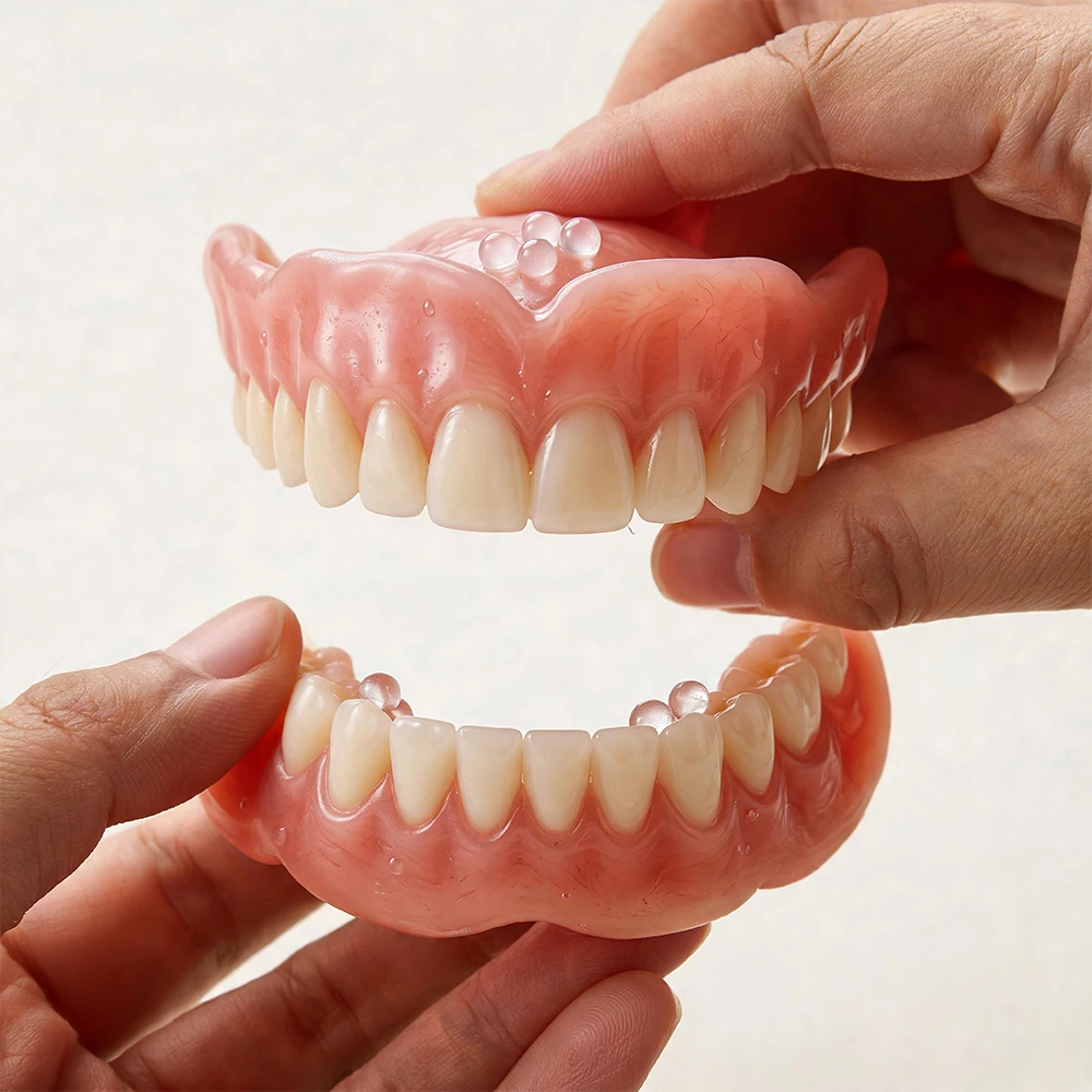 Silicone Fake Teeth Dentures Full Set Upper Lower Braces Comfort Fit Instant Confidence Smile Oral Care For Men Women