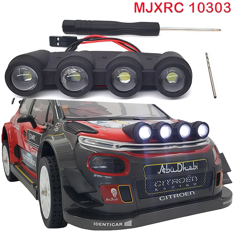 1/10 RC LED الأضواء الأمامية هود ضوء ل Hyper Go MJXRC 10303 C3 التحكم عن بعد سيارة على الطرق الوعرة عالية السرعة RC سيارات شاحنة