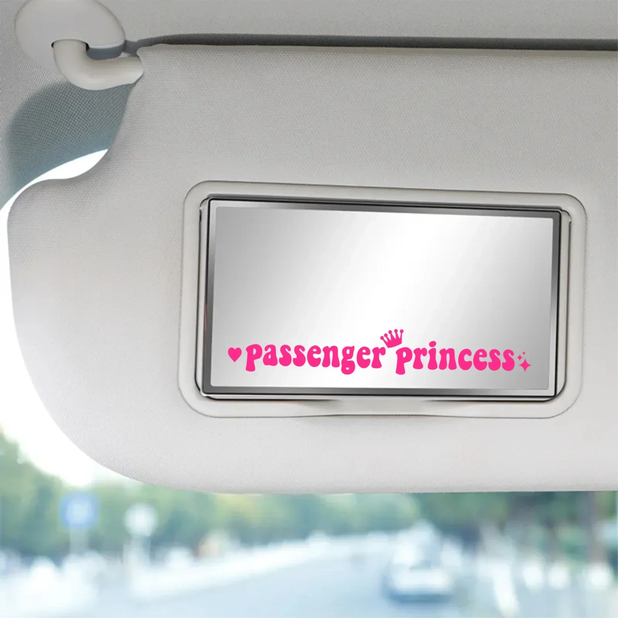 1PC Car sticker Passenger princess funny creative stickers for car rearview mirrors 15*2.3cm