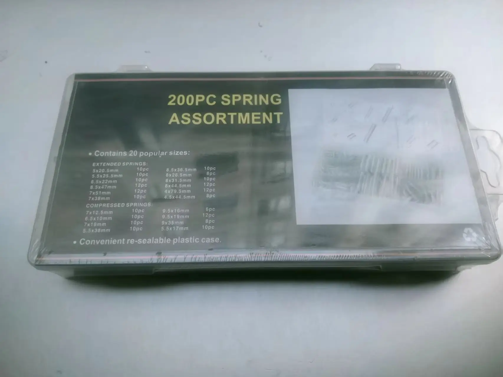 Set of 200PCS Spring Assortment Kit Compression & Extension Tension Springs Set for DIY Hardware Repair