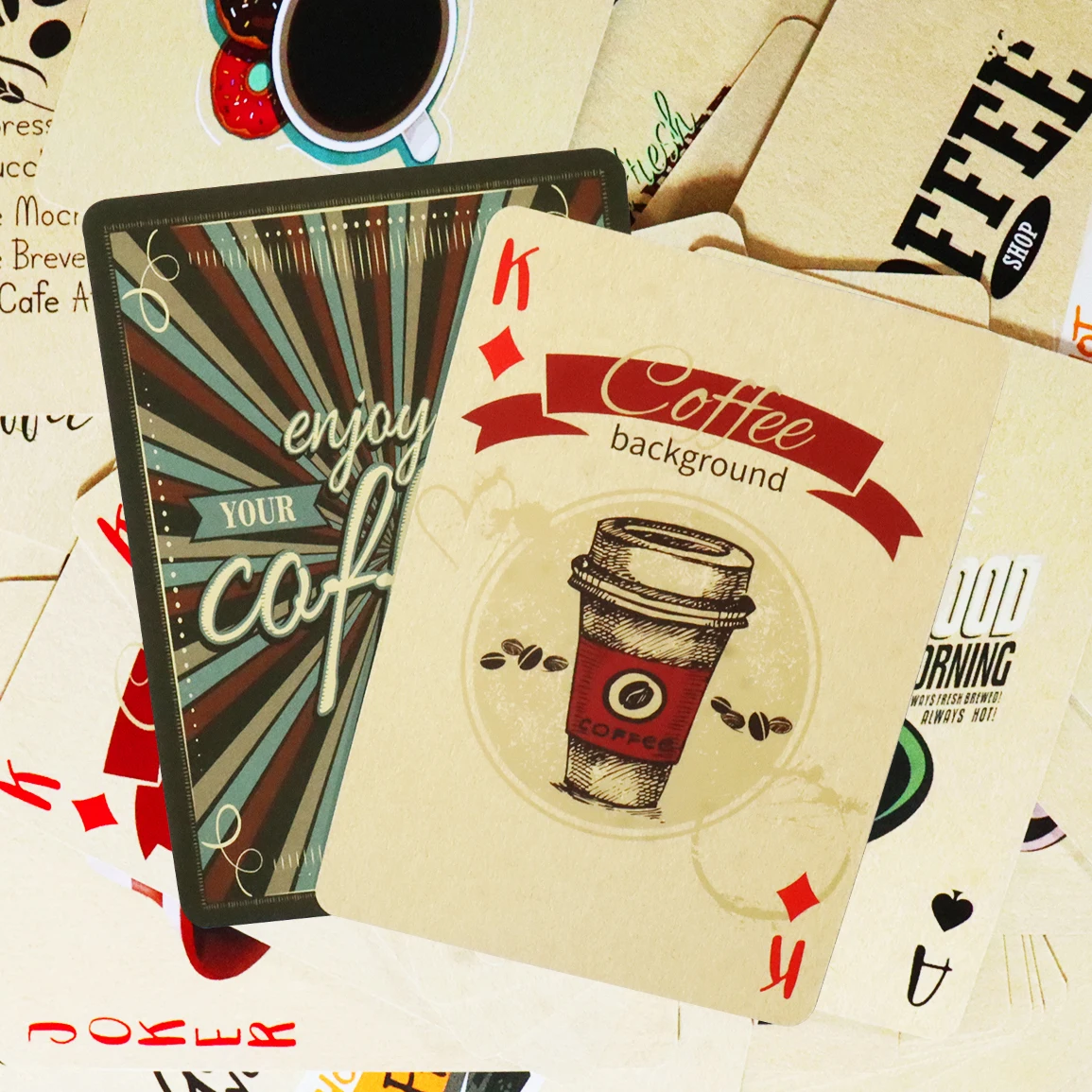 Coffee Bean Playing Cards-Fit for Bars & Clubs Card Games, Unique Design, Exquisite Pattern Perfect Christmas Halloween Gift