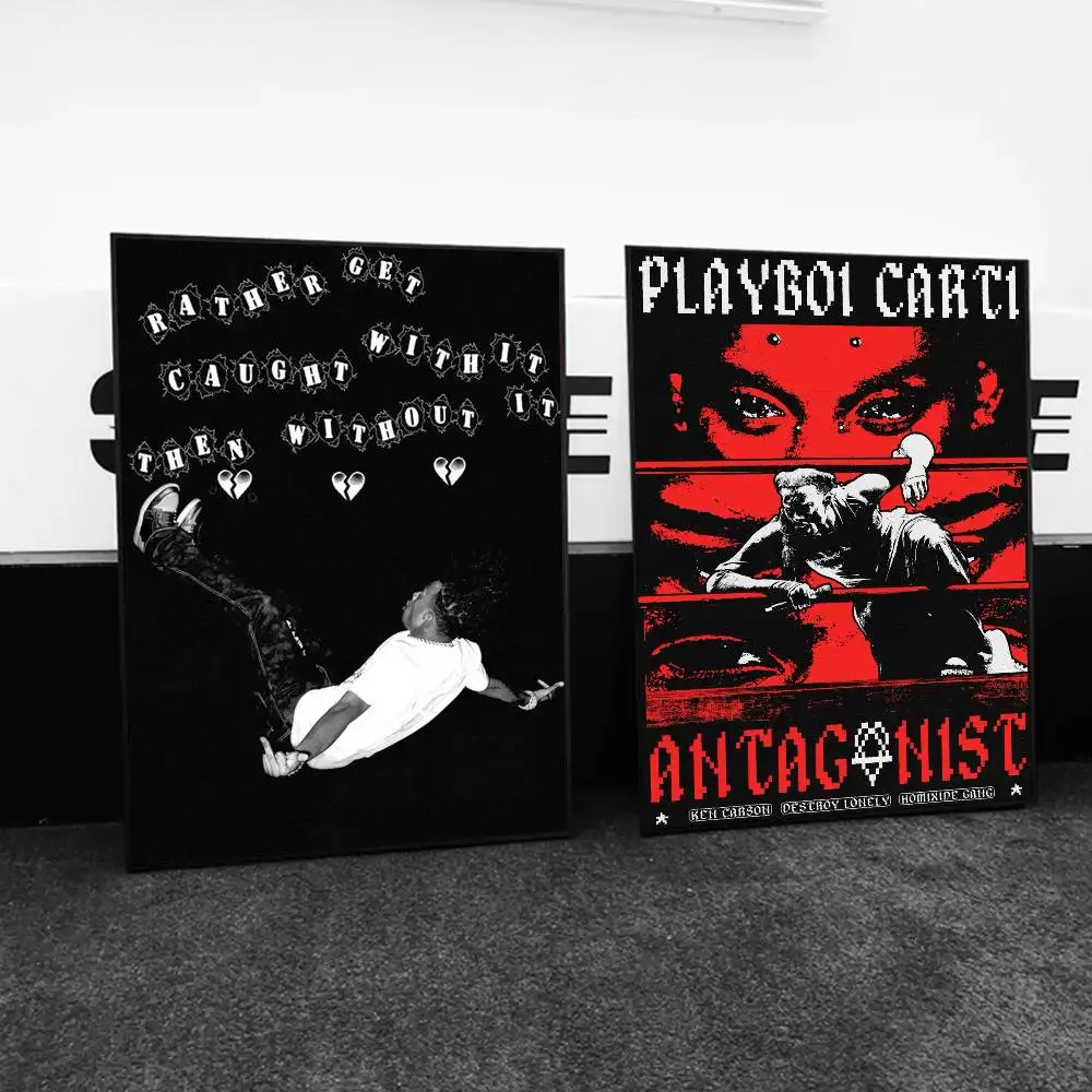1 قطعة مغني الراب Playboi Carti المشارك طباعة لغرفة النوم غرفة المعيشة ديكور المنزل اللوحة جدار الفن HD صورة جدارية