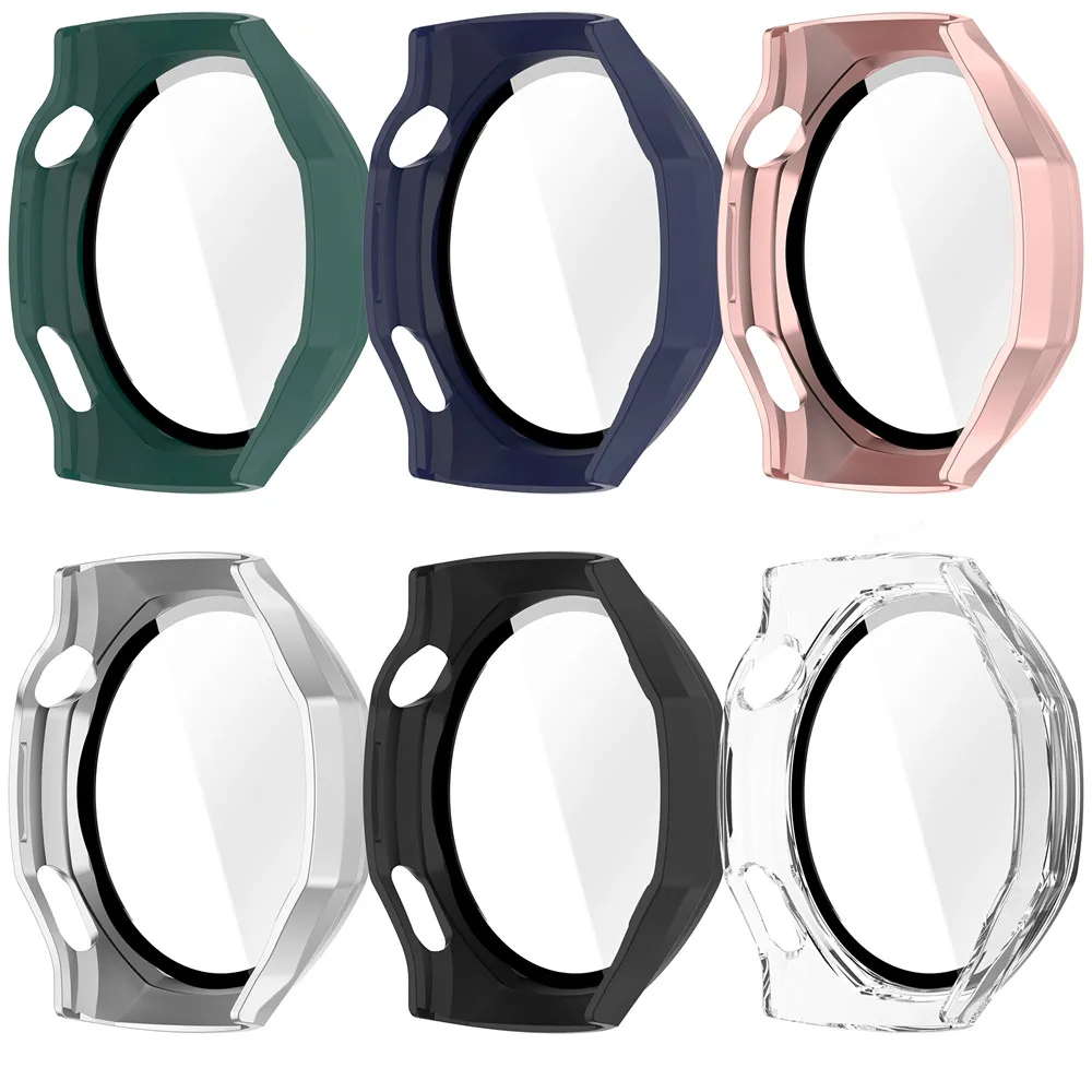 Boîtier PC pour Huawei Watch GT6 Pro 46mm, housse complète avec lunette en verre trempé, Protection contre les rayures