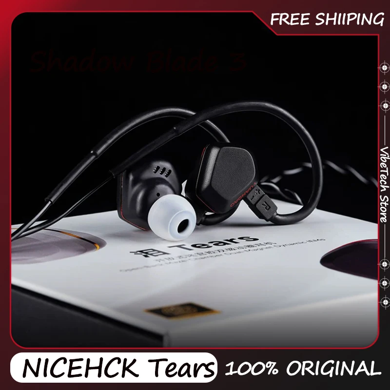 nicehck-tears-インイヤーイヤホン-デュアルマグネット-10mm-dd-6n-単結晶シルバー-内部配線-iem-35mm-type-c-2pin-プラグ-イヤホン