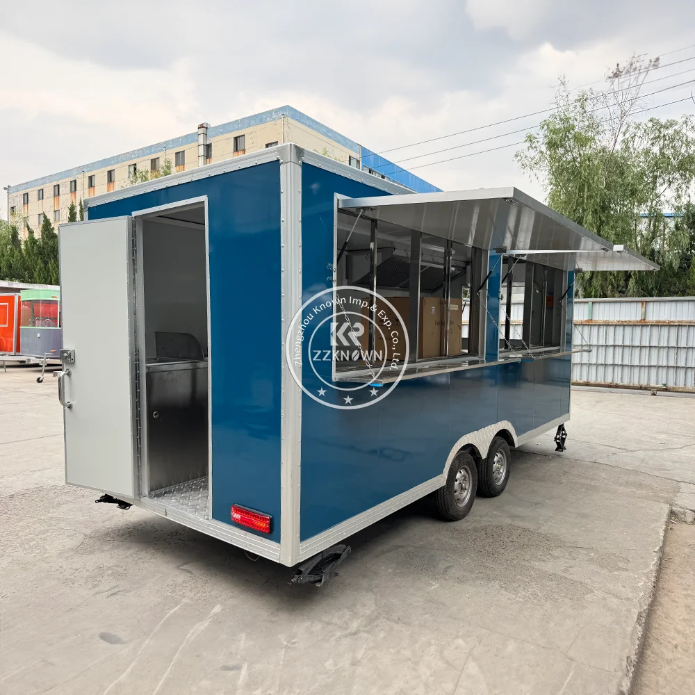 

2024 Hot Sale Bakery Food Truck Pass Inspection Hotdog Ice Cream Cart Mobile Food Trailer With Full Kitchen