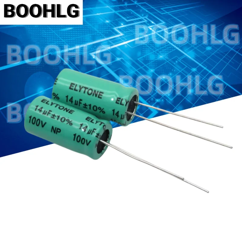 10PCS 14uf 15uf 100V Audio Capacitor NP Non-Polar Electrolytic Capacitor 100V 14uf 10X20mm
