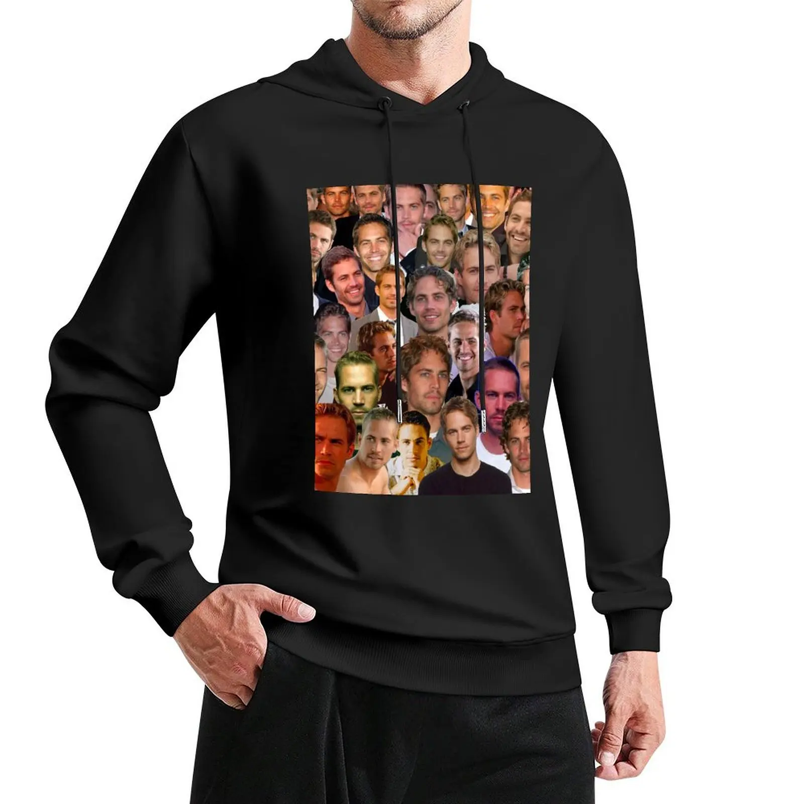 

Paul Walker Photo Collage Pullover Hoodie japanese style mens hoodie