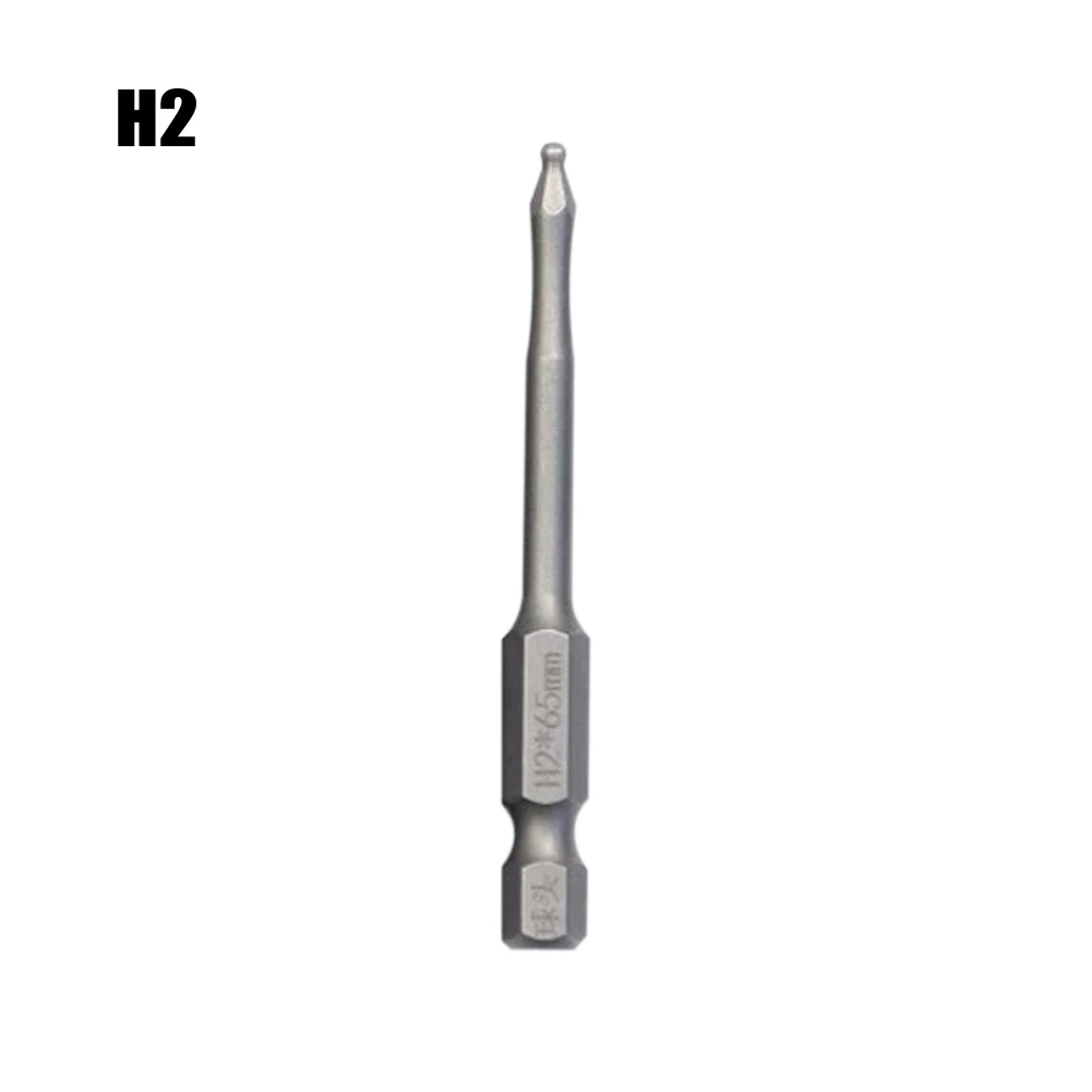 Ball End Screwdriver Bit Silver 1pc Driver Bit Hand Tools Hexagon Hexagonal Replacement 65mm Long High Quality