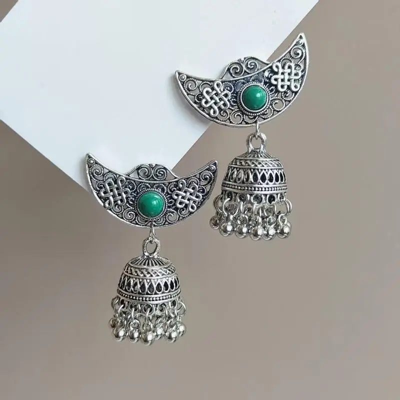 

Винтажная заколка для волос с бирюзовой кисточкой, элегантная заколка для волос в этническом стиле с жемчугом, боковой зажим, головной убор, аксессуары для волос в китайском стиле