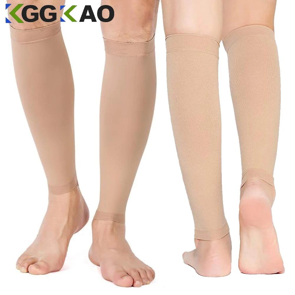 1 Pair Calf Compression Sleeve for Men & Women,Footless Compression Socks 20-30mmHg for Leg Support,Shin Splint,Pain Relief