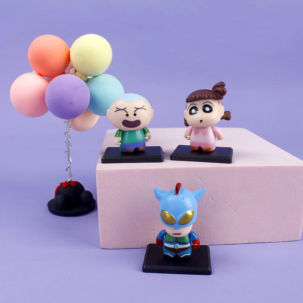 Nouveau 6 pièces/ensemble Anime Crayon shin-chan figurines Mini Nohara Shinnosuke poupée modèle voiture décoration enfants jouets Fans cadeau