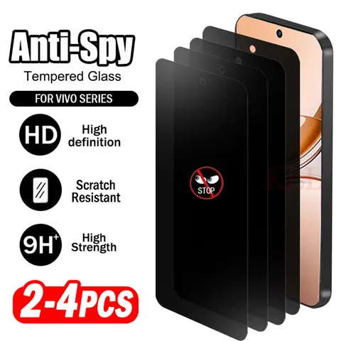 2-4개 프라이버시 강화유리 Vivo V50 V40 V30 Lite V20 SE V25 V23 V21 V25e V23e V21e iQOO 13 12 11 11S 화면 보호기
