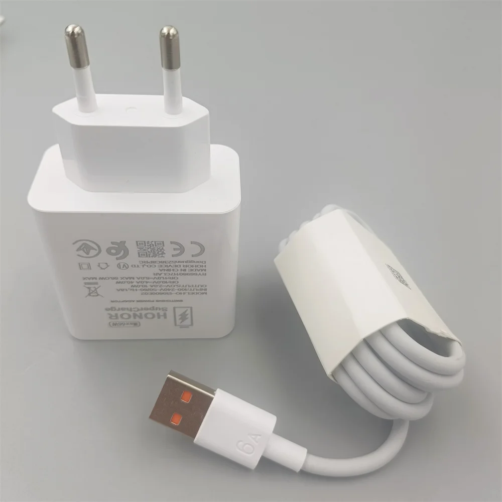 Original Honor 66W EU Plug SuperCharge Fast Charger Travel Adapter 6A Type C Cable For Honor 90 80 70 60 SE Pro Magic VS Fold V2 - náhled 2