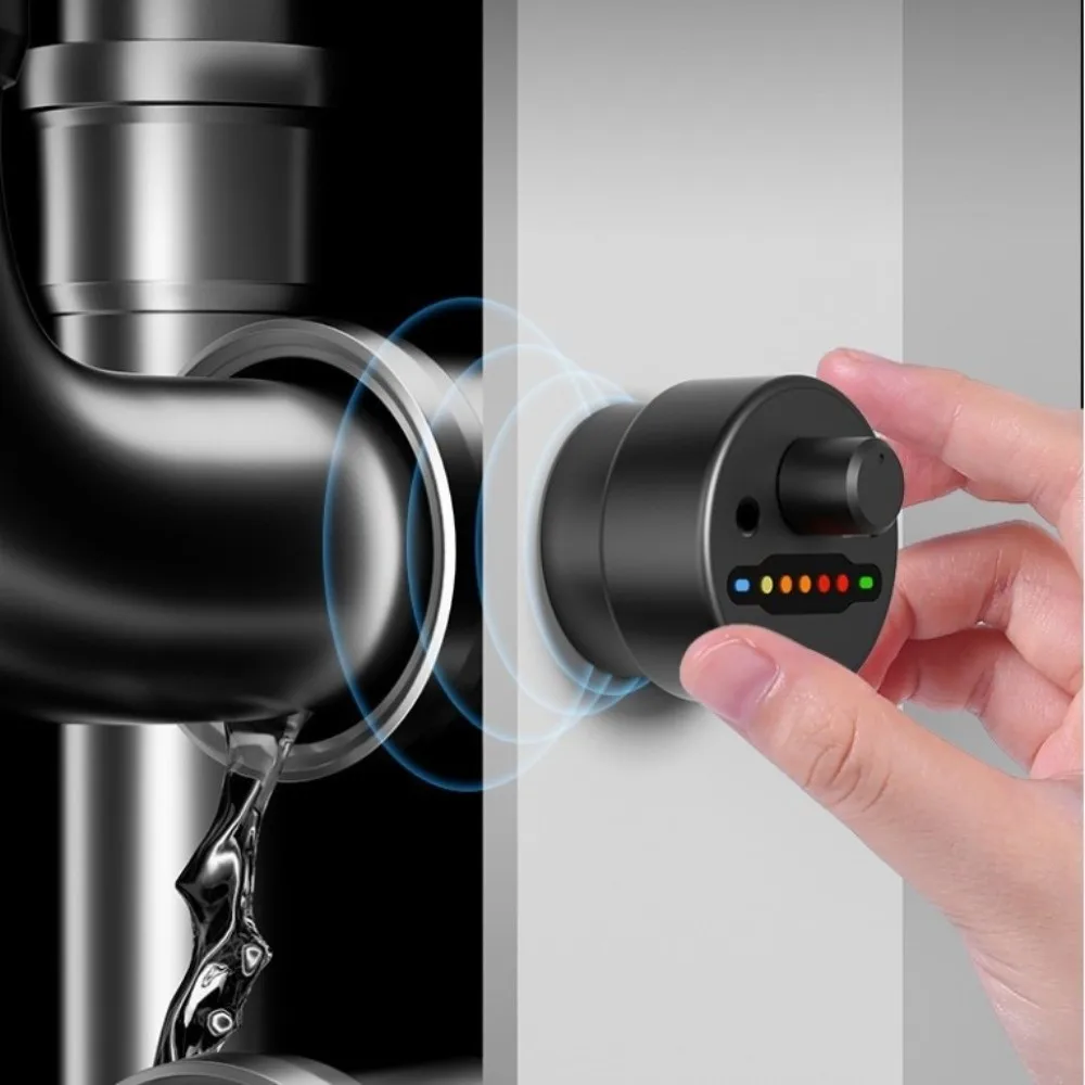 High Sensitivity Pipe Leak Detector LED Indicator Multi-Gain Control Sound Amplifier Earphone Supported Volume Adjust