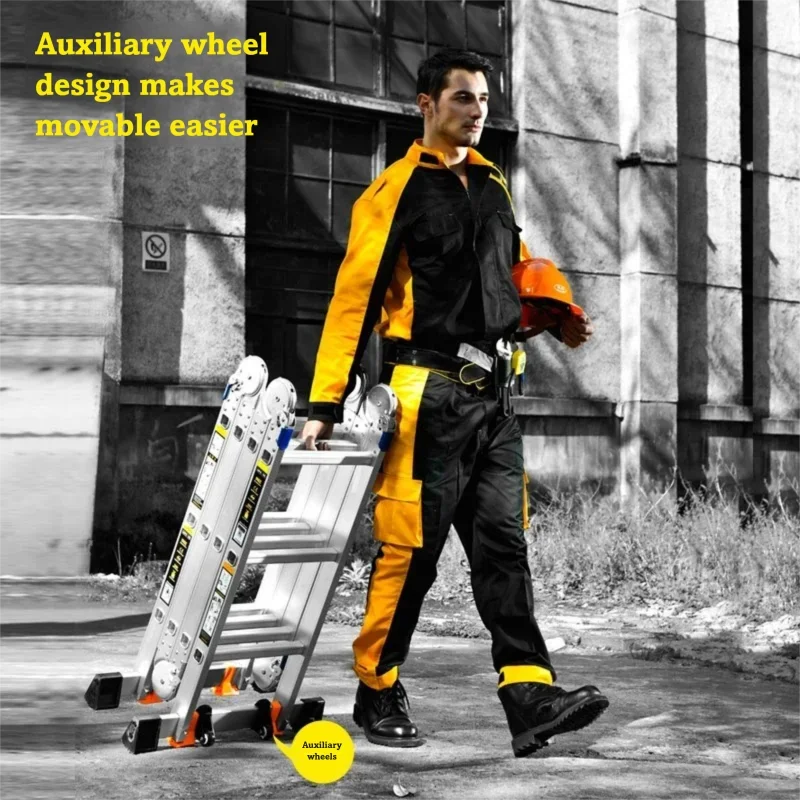 

Aluminum Alloy Folding Ladder Multifunctional Herringbone Design For Household And Engineering Use