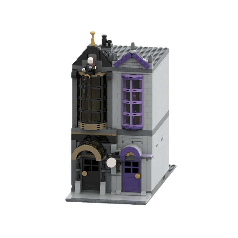 936 قطعة من مكعبات البناء التكنولوجية للأطفال، تصميم مخصص لمتجر السحر ومتجر الملابس، لعبة تجميع يدوية الصنع