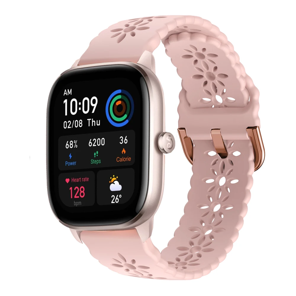 Amazfit時計用シリコンバンド,女の子用ブレスレット,Amazfit Bip 3 pro,gts 3, 4,gtr mini,20mm